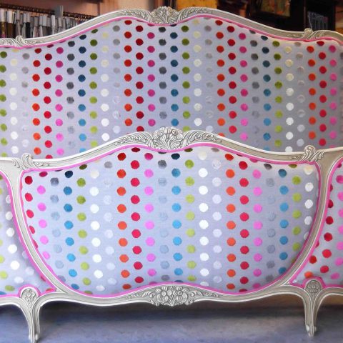 Lit Louis XV réalisé par l'Atelier Hildegarde